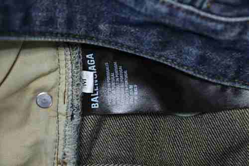 Balenciaga 25ss Retro Washed Blue Flared Pants