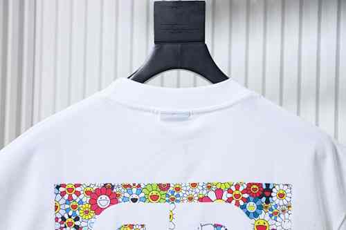 Balenciaga 25ss Sunflower Textured Seam-Sealed Short-Sleeve T-Shirt