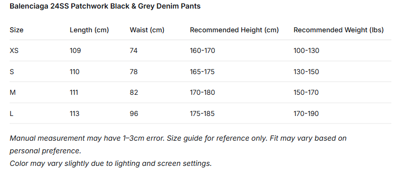 Balenciaga BLCG 24ss patchwork black floral grey denim trousers