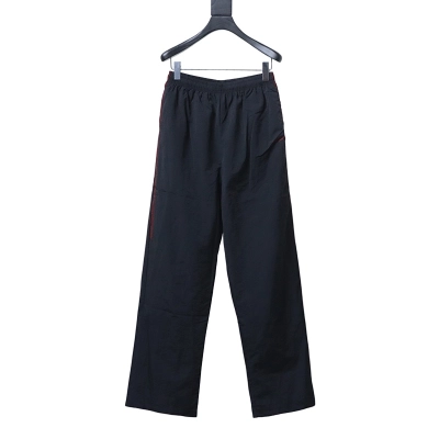 Balenciaga BLCG 26SS 3M Black and Red Embroidered Hooded Sweatpants 01