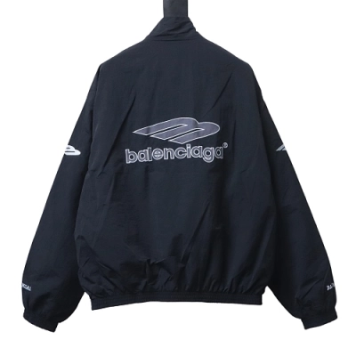 Balenciaga BLCG 26SS Cursive Signature Embroidered Hooded Sports Jacket 02