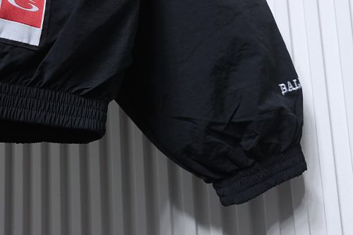Balenciaga BLCG 26SS Cursive Signature Embroidered Hooded Sports Jacket