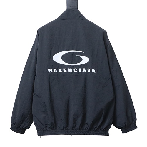 Balenciaga BLCG 26SS Front and Back Half-Ring Embroidered Tracksuit Jacket
