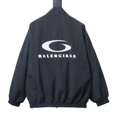 Balenciaga BLCG 26SS Front and Back Half-Ring Embroidered Tracksuit Jacket 02