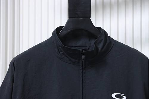 Balenciaga BLCG 26SS Front and Back Half-Ring Embroidered Tracksuit Jacket