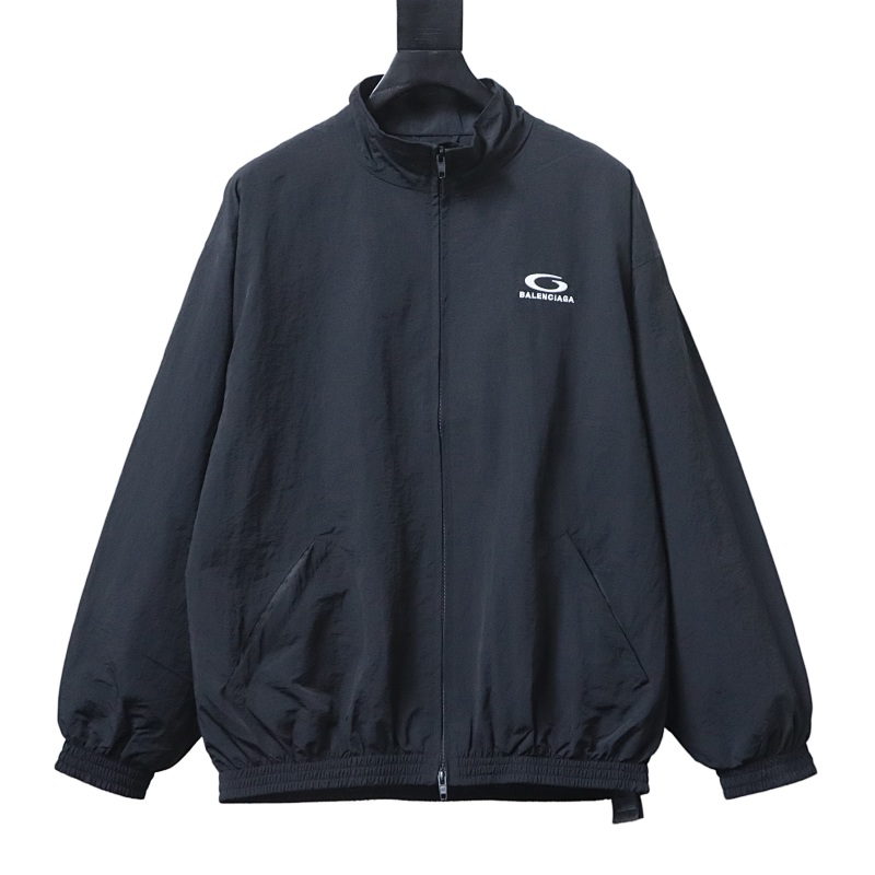 Balenciaga BLCG 26SS Front and Back Half-Ring Embroidered Tracksuit Jacket