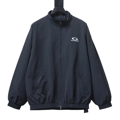 Balenciaga BLCG 26SS Front and Back Half-Ring Embroidered Tracksuit Jacket 01