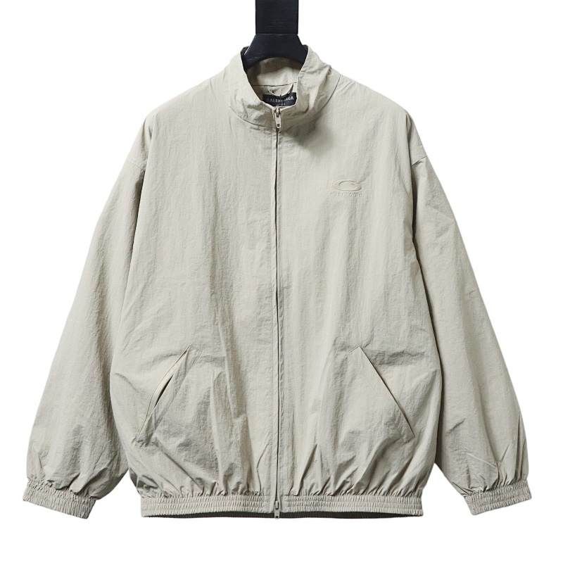 Balenciaga BLCG 26SS Front and Back Half-Ring Embroidered Tracksuit Jacket