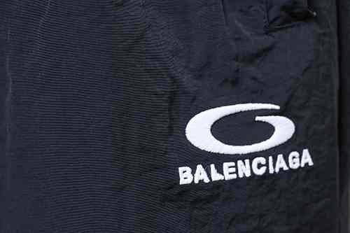 Balenciaga BLCG 26SS Front and Back Half-Ring Embroidered Tracksuit Pants