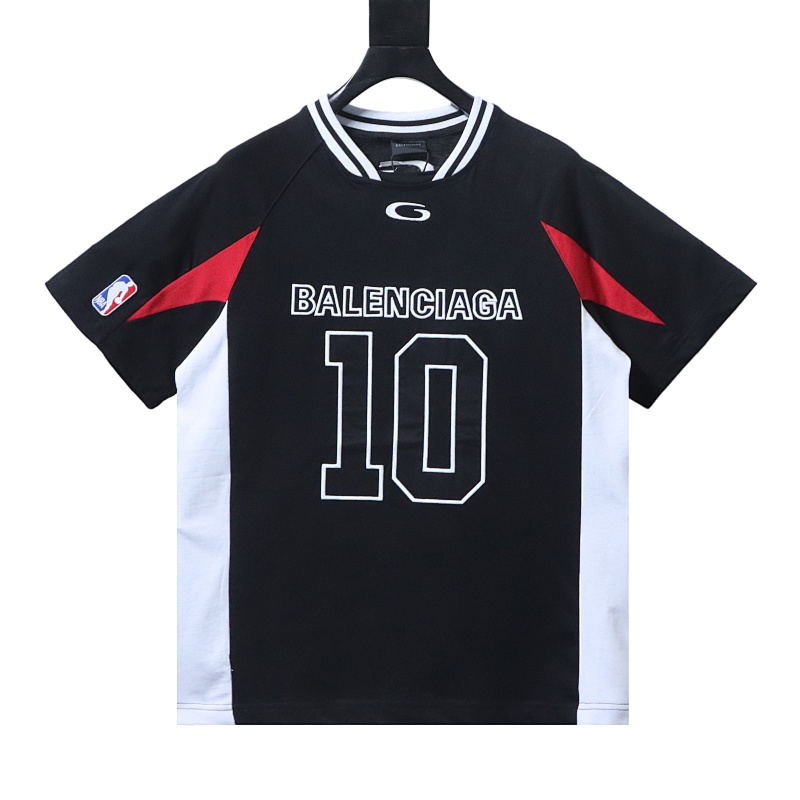 Balenciaga NBA collaboration oversized color-blocked short-sleeved T-shirt