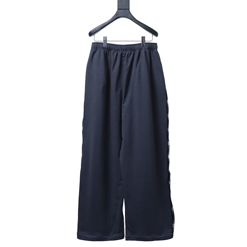 BALENCIAGA Patchwork Plaid Sweatpants