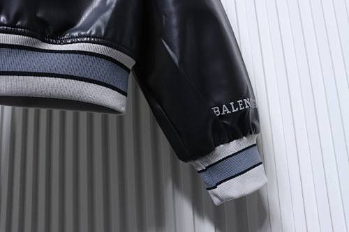 BLCG 26SS 3M Embroidered Grey Manchester United Baseball Flight Leather Jacket