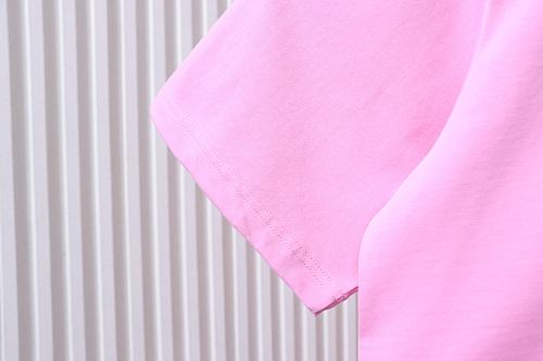 ALO 26SS Embroidered Logo Short-Sleeve T-Shirt Pink