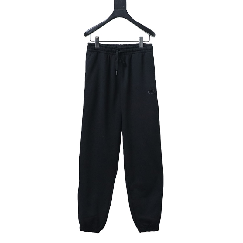 ALO Solid Color Embroidered Letter Cotton Pants