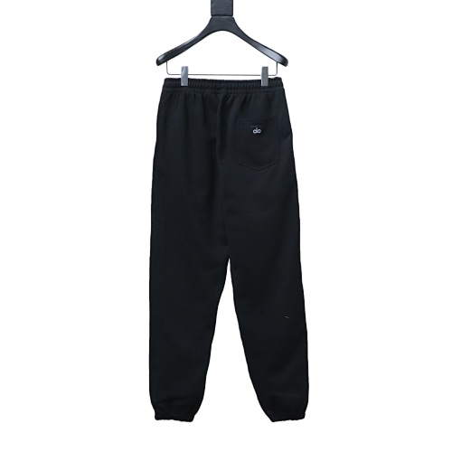 ALO Solid Color Embroidered Letter Cotton Pants