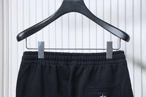 ALO Solid Color Embroidered Letter Cotton Pants