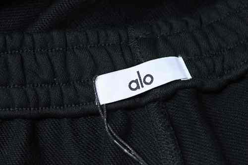 ALO Solid Color Embroidered Letter Cotton Pants