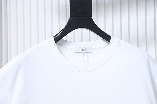 Alo Yoga Simple Silicone Letter Print T-Shirt White
