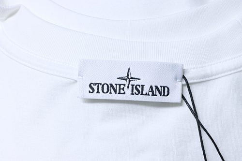 Stone Island Embroidered Badge Round Neck T-shirts