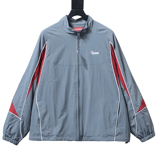 Supreme 25FW Contrast Piping Track Jacket Grey