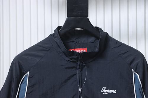 Supreme 25FW Contrast Piping Track Jacket Black