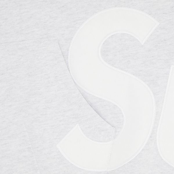 Supreme Big Logo Zip Up Hooded Sweatshirt Ash Grey