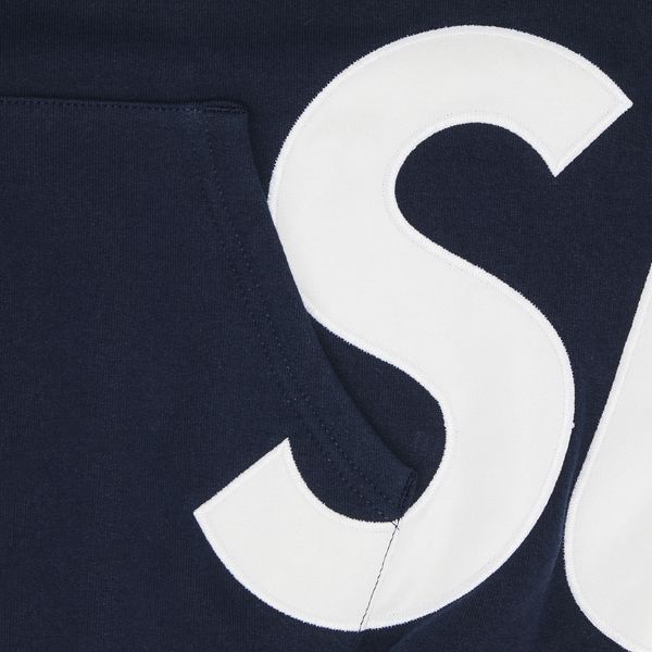 Supreme Big Logo Zip Up Hooded Sweatshirt Navy