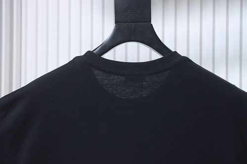 Moncler 26ss Short-Sleeve T-Shirt with Lettering Print on the Collar Black