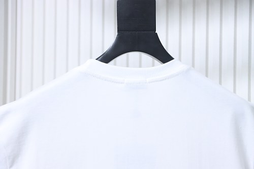 Moncler 26ss Short-Sleeve T-Shirt with Lettering Print on the Collar White
