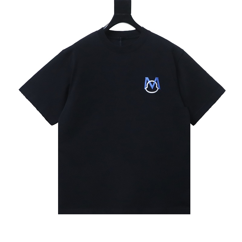 Moncler 26SS Front and Back Appliqué Embroidery T-Shirt Black