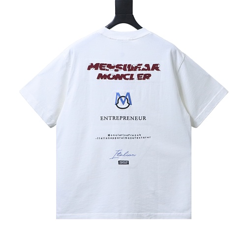 Moncler 26SS Front and Back Appliqué Embroidery T-Shirt White