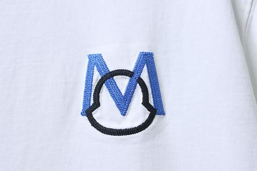 Moncler 26SS Front and Back Appliqué Embroidery T-Shirt White