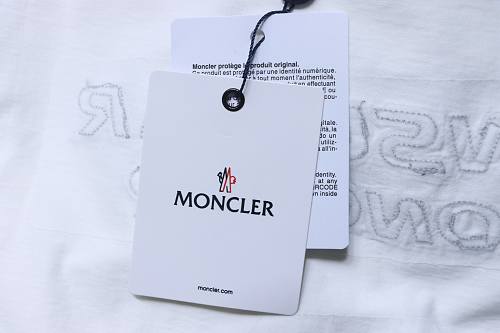 Moncler 26SS Front and Back Appliqué Embroidery T-Shirt White