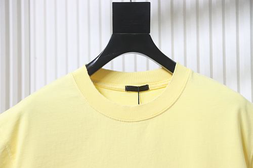 Moncler 26SS Front and Back Appliqué Embroidery T-Shirt Yellow