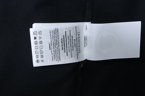 Moncler 26SS Short-Sleeve T-Shirt with Chest Logo Emblem Black