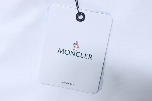 Moncler 26SS Short-Sleeve T-Shirt with Chest Logo Emblem White