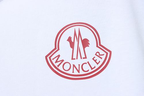 Moncler 26SS Short-Sleeve T-Shirt with Chest Logo Emblem White