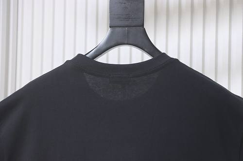 Moncler 26SS Three-Color Embroidered Small Logo T-Shirt Black