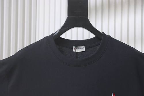 Moncler 26SS Three-Color Embroidered Small Logo T-Shirt Black