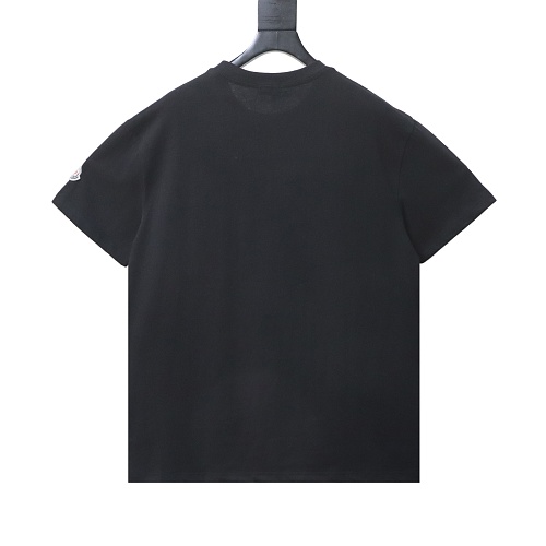 Moncler 26SS Three-Color Embroidered Small Logo T-Shirt Black