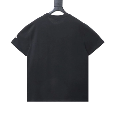 Moncler 26SS Three-Color Embroidered Small Logo T-Shirt Black 02