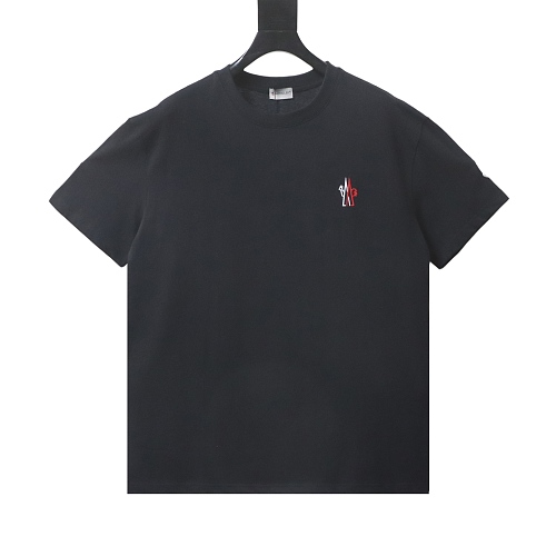 Moncler 26SS Three-Color Embroidered Small Logo T-Shirt Black
