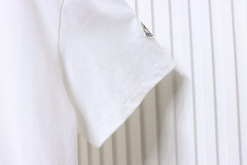 Moncler 26SS Three-Color Embroidered Small Logo T-Shirt White