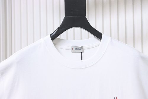 Moncler 26SS Three-Color Embroidered Small Logo T-Shirt White