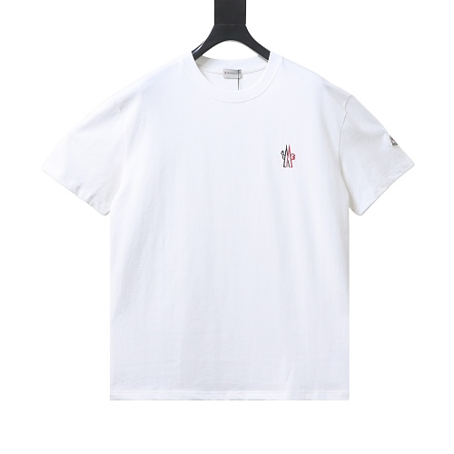 Moncler 26SS Three-Color Embroidered Small Logo T-Shirt White