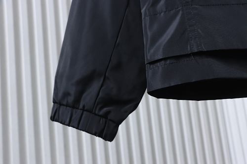 Moncler 26SS Workwear-Style Lightweight Hooded Jacket with Silicone Arm Patch