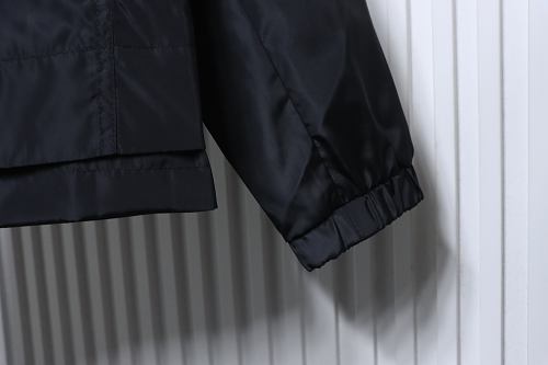 Moncler 26SS Workwear-Style Lightweight Hooded Jacket with Silicone Arm Patch