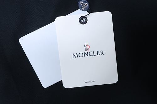 Moncler Short-Sleeve T-Shirt with Front Lettering Logo Black