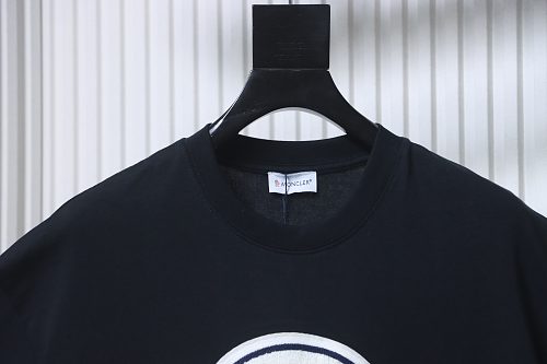 Moncler Terry Embroidery T-Shirt Black