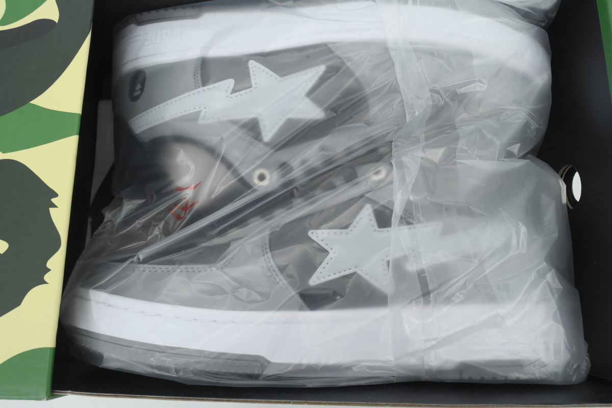 A BATHING APE Carbon Ash Black And White OXZ-SHM19-13030